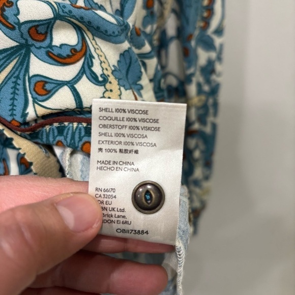 Anthropologie Floral Button Down Top Women’s Size Small - Picture 11 of 13